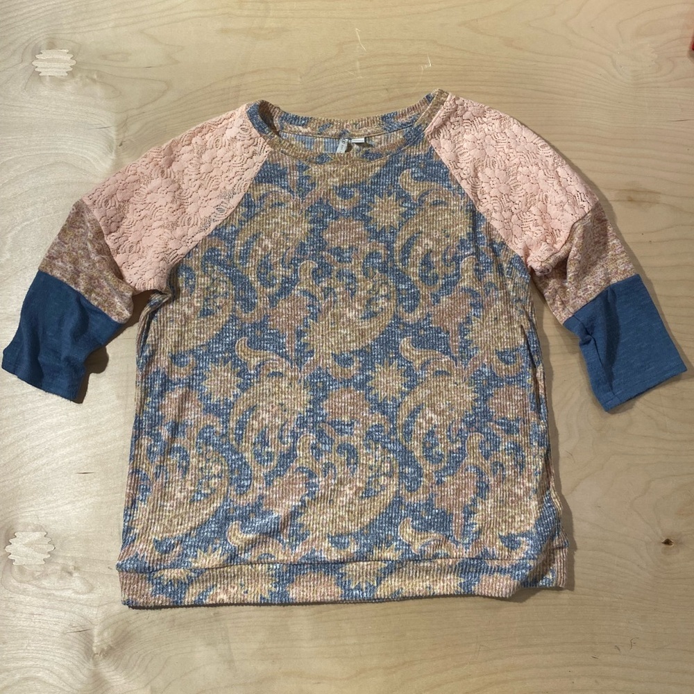 Cato Multicolor Knit Top Large (QQ)
